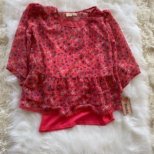 Mudd pink floral blouse!